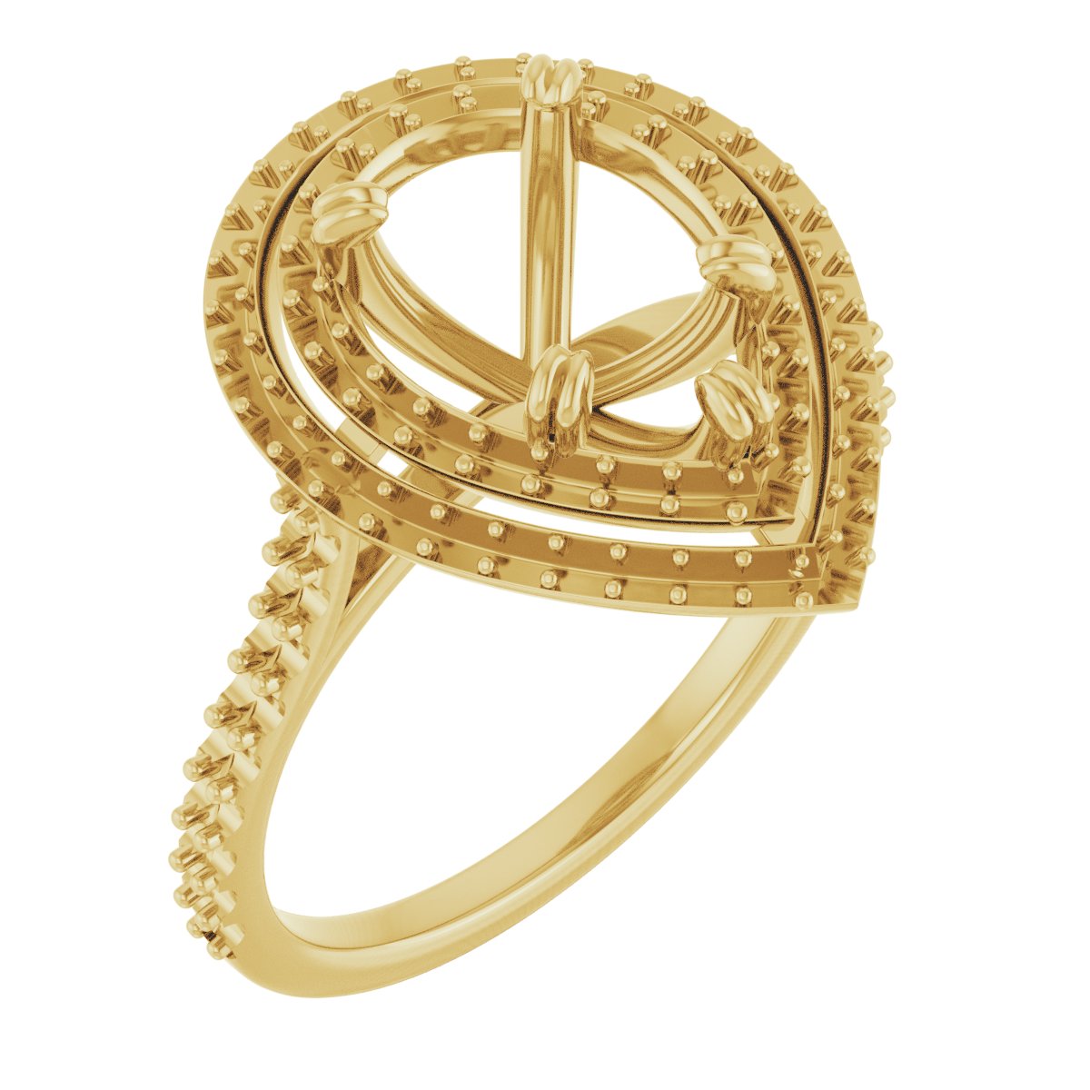 Double Halo-Style Engagement Ring