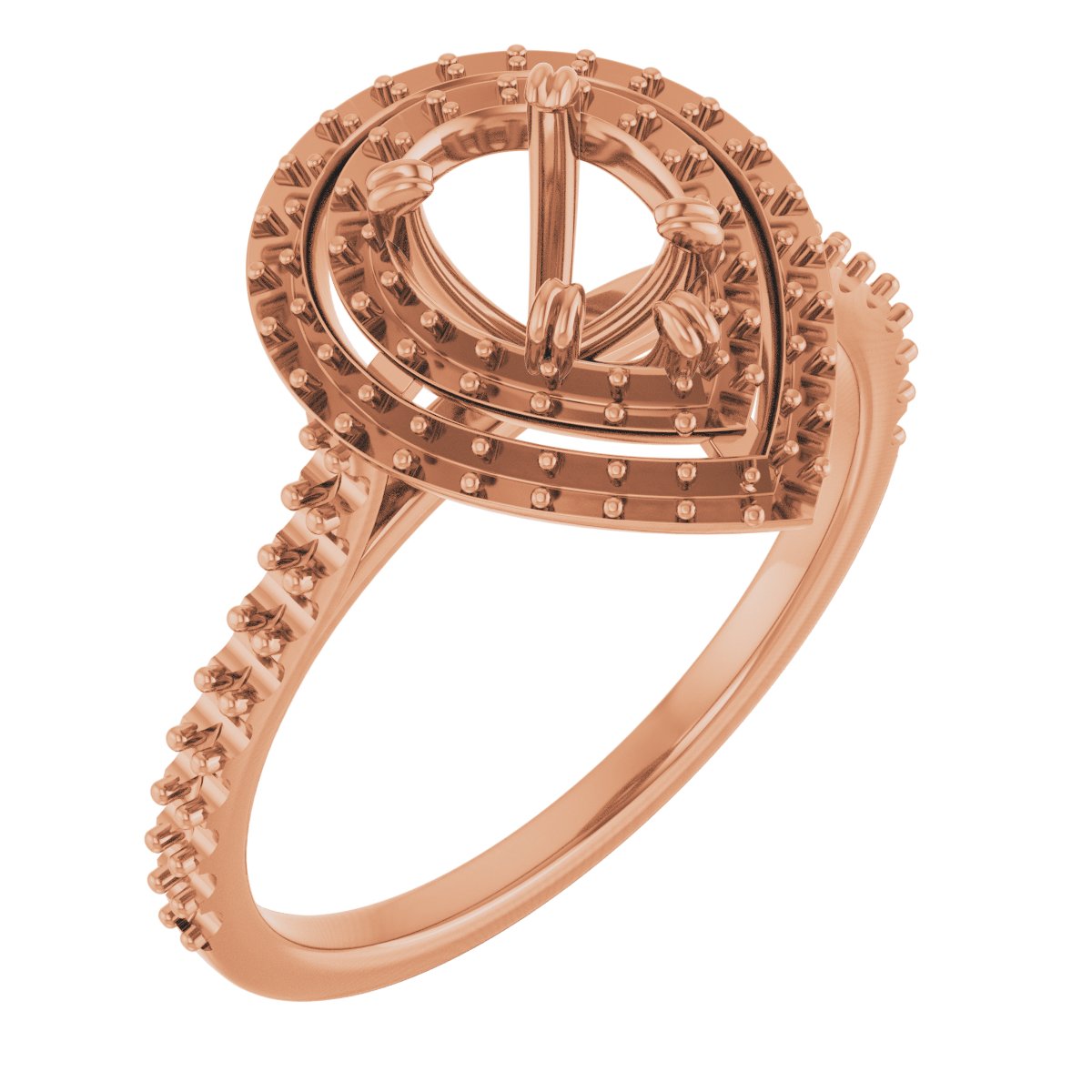 Double Halo-Style Engagement Ring