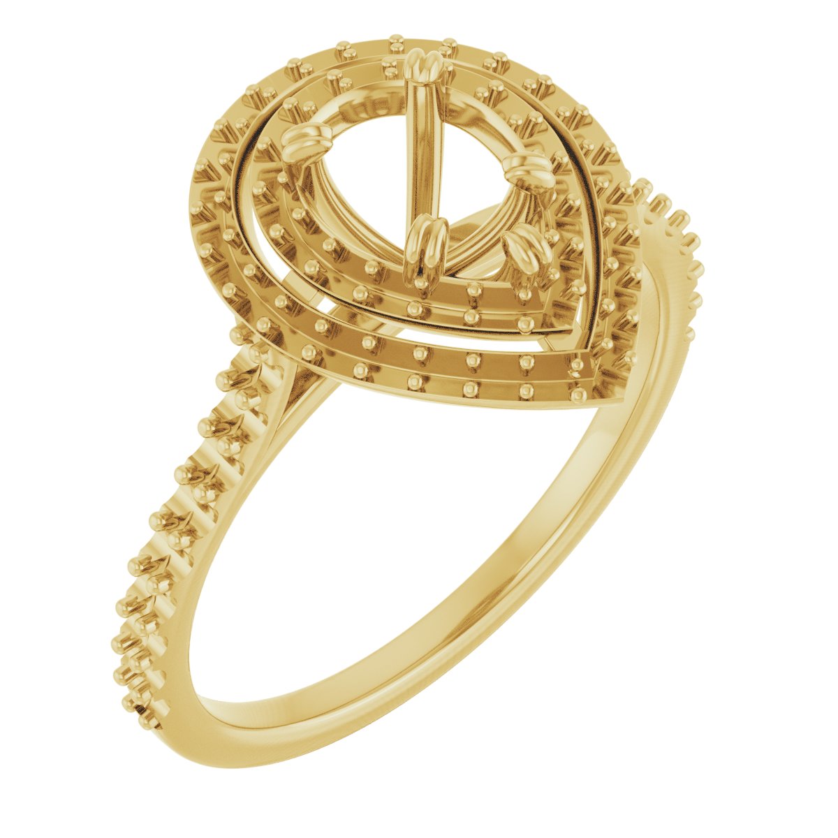 Double Halo-Style Engagement Ring