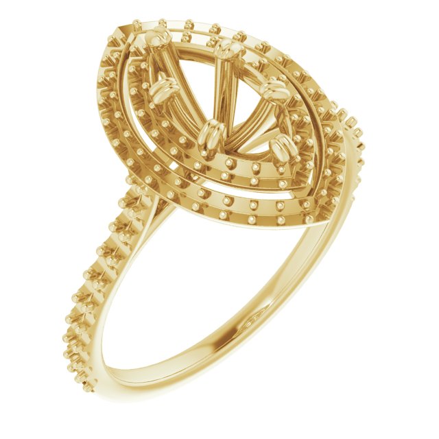 Double Halo-Style Engagement Ring