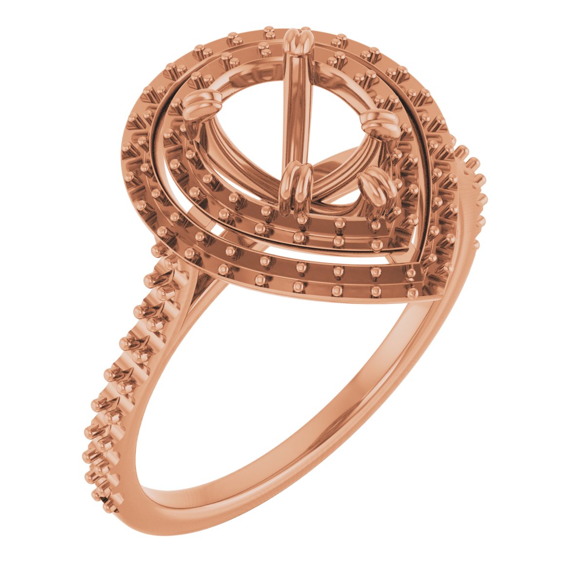 Double Halo-Style Engagement Ring