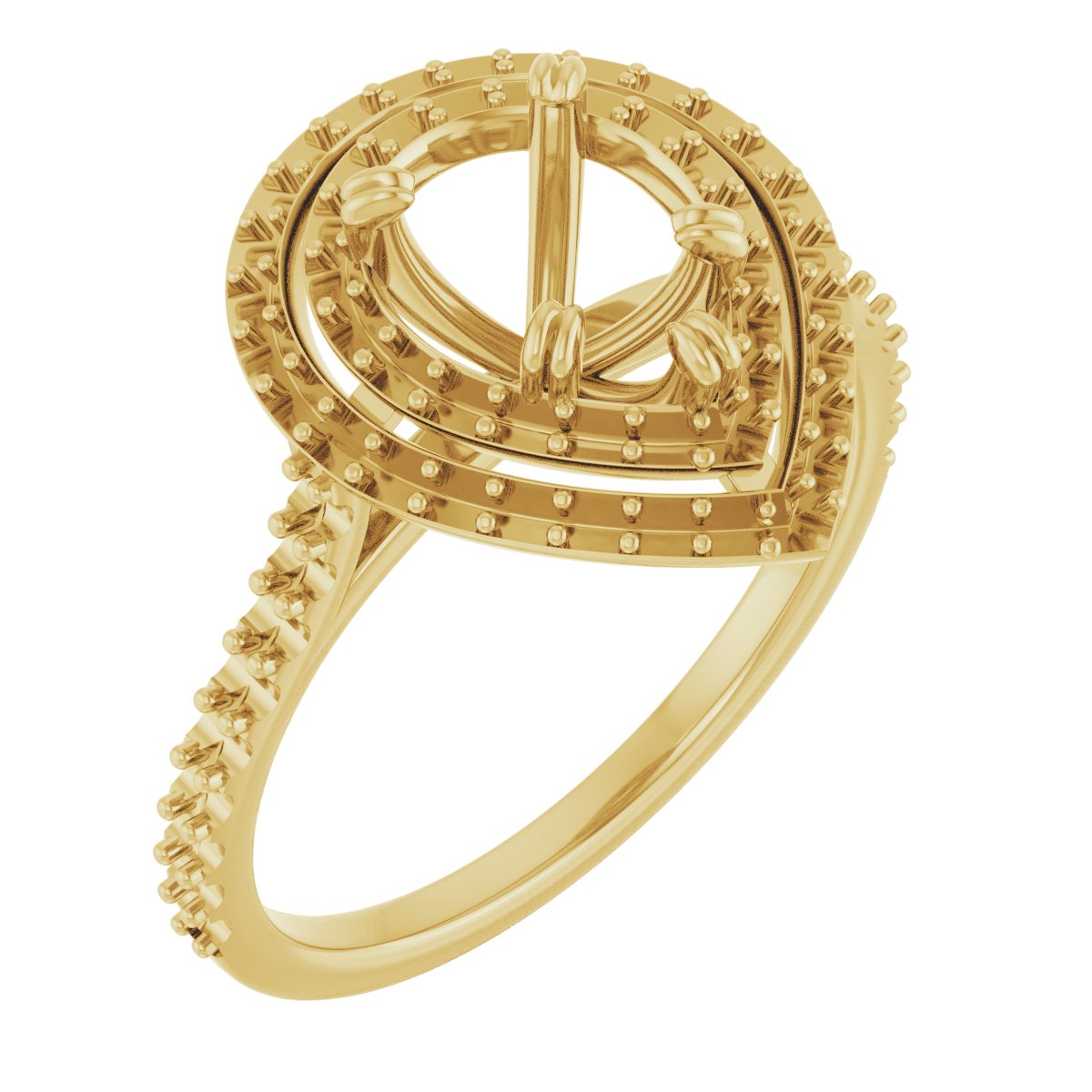 Double Halo-Style Engagement Ring