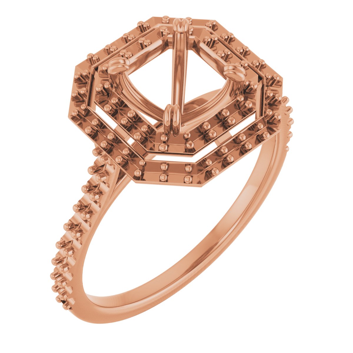 Double Halo-Style Engagement Ring