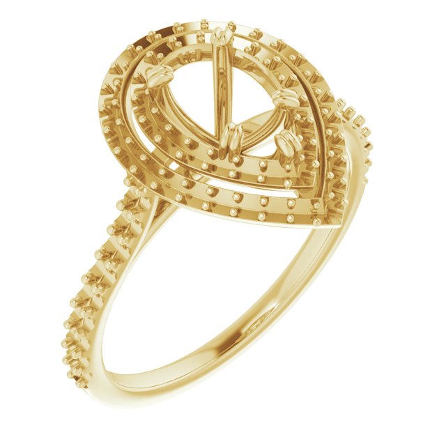 Double Halo-Style Engagement Ring