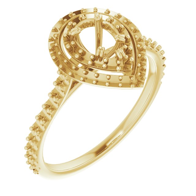 Double Halo-Style Engagement Ring