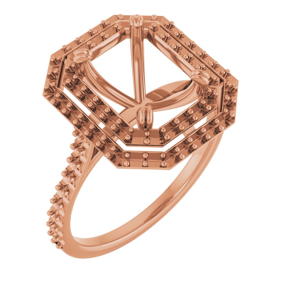 Double Halo-Style Engagement Ring