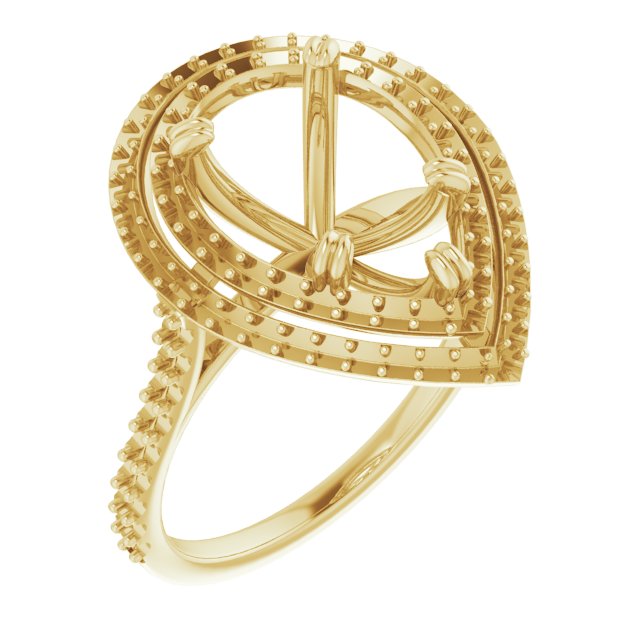 Double Halo-Style Engagement Ring