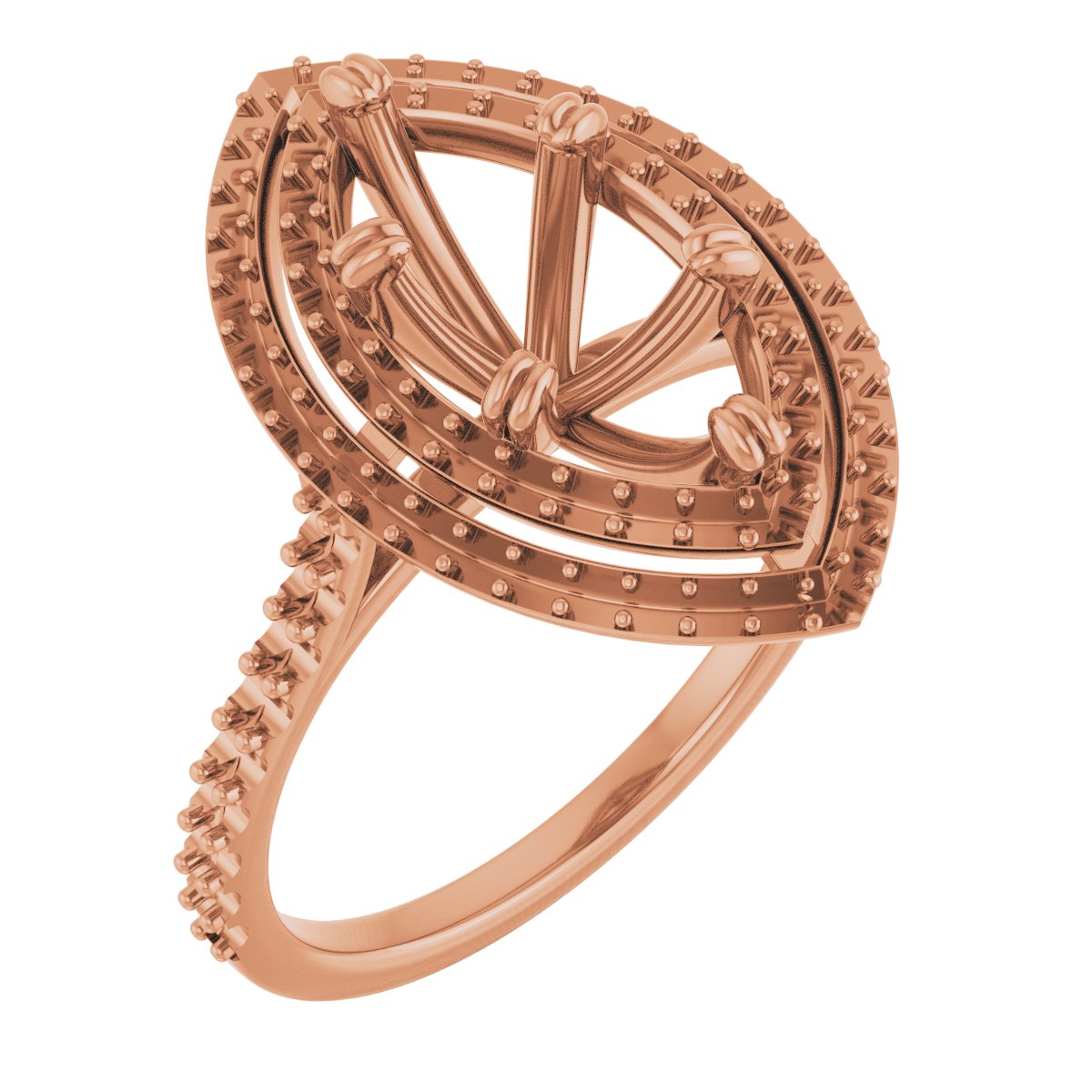 Double Halo-Style Engagement Ring