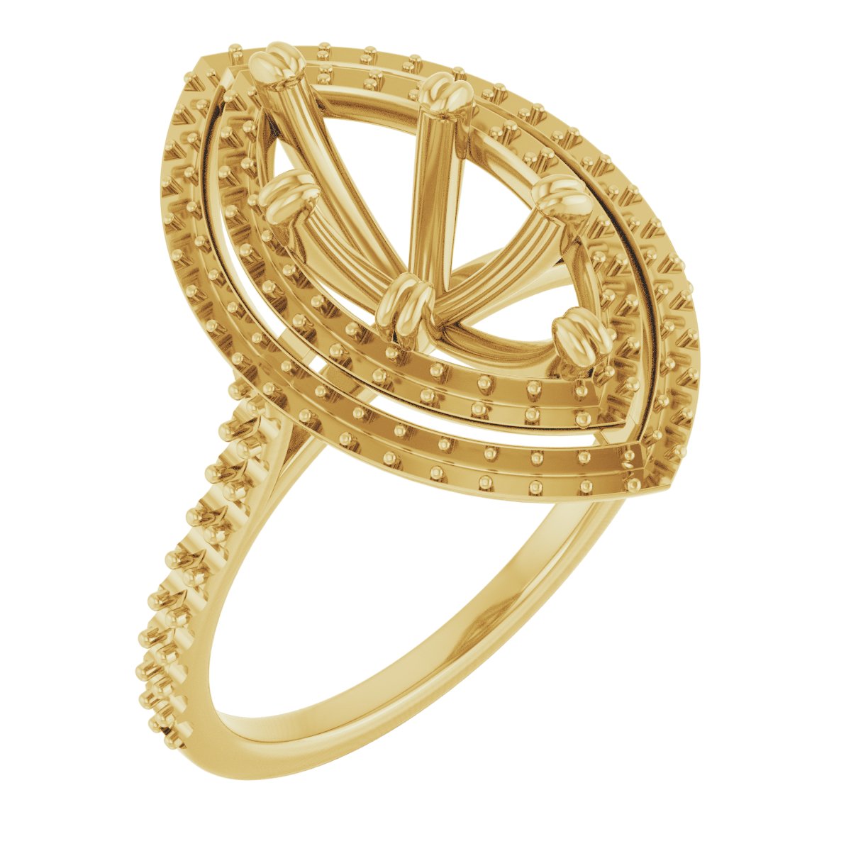 Double Halo-Style Engagement Ring
