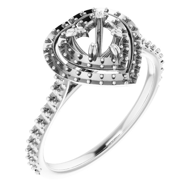 Double Halo-Style Engagement Ring