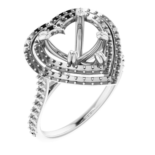 Double Halo-Style Engagement Ring
