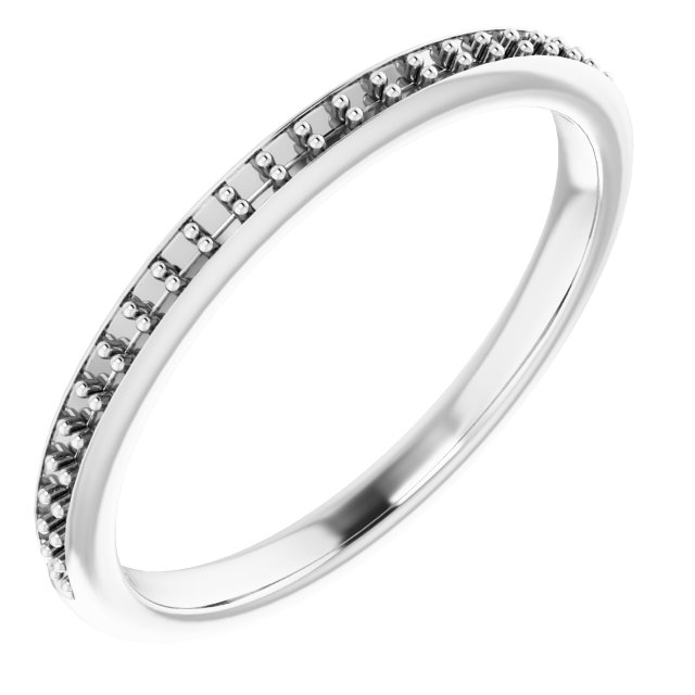 Continuum Sterling Silver Band Mounting for 6.5 mm Round Ring