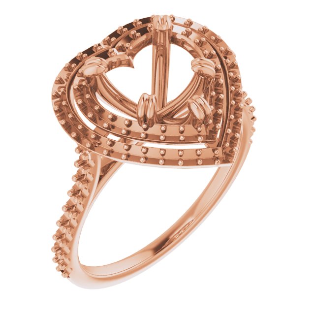 Double Halo-Style Engagement Ring