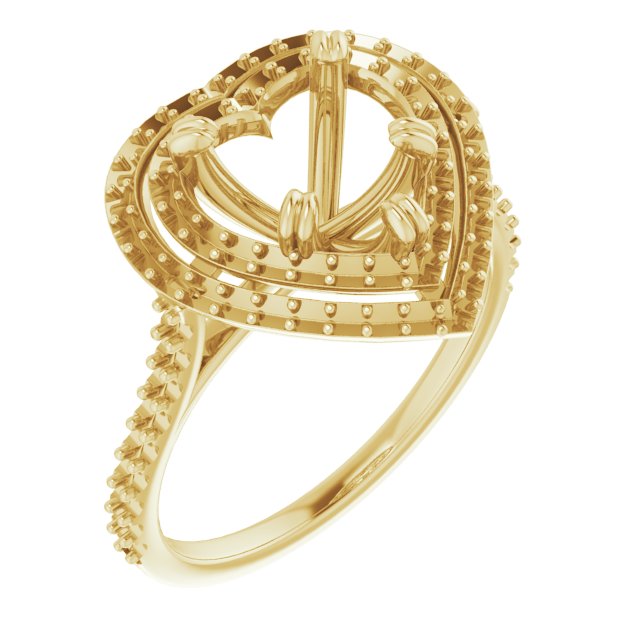 Double Halo-Style Engagement Ring