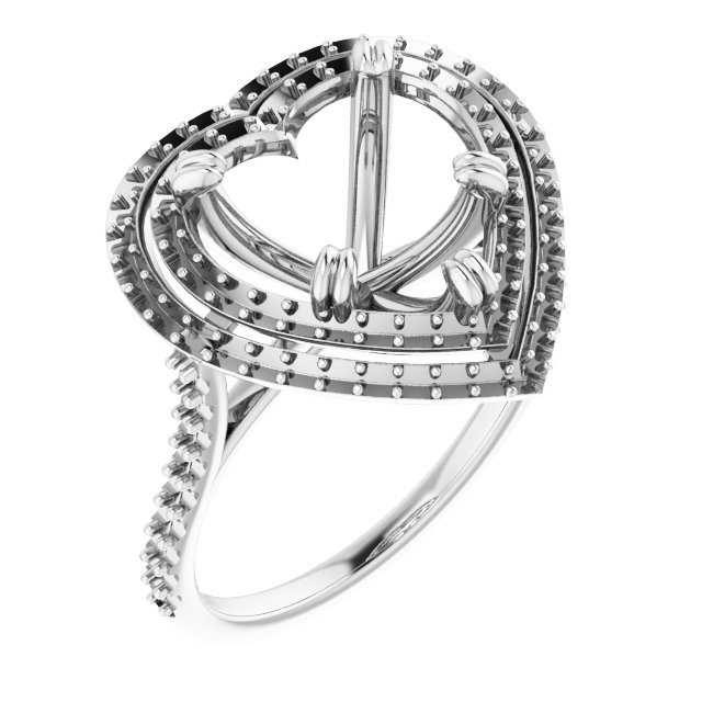 Double Halo-Style Engagement Ring