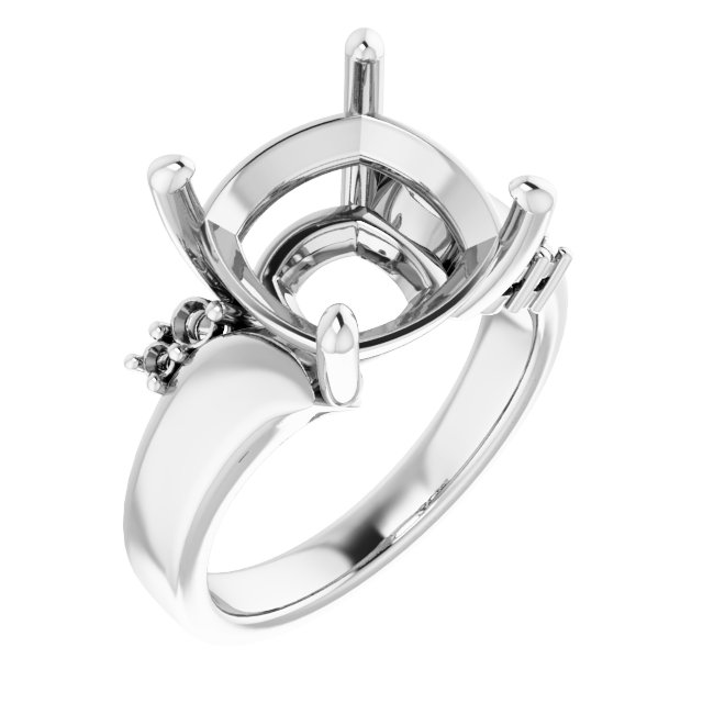 Accented Bypass Engagement Ring