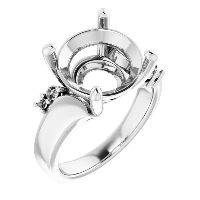Accented Bypass Engagement Ring