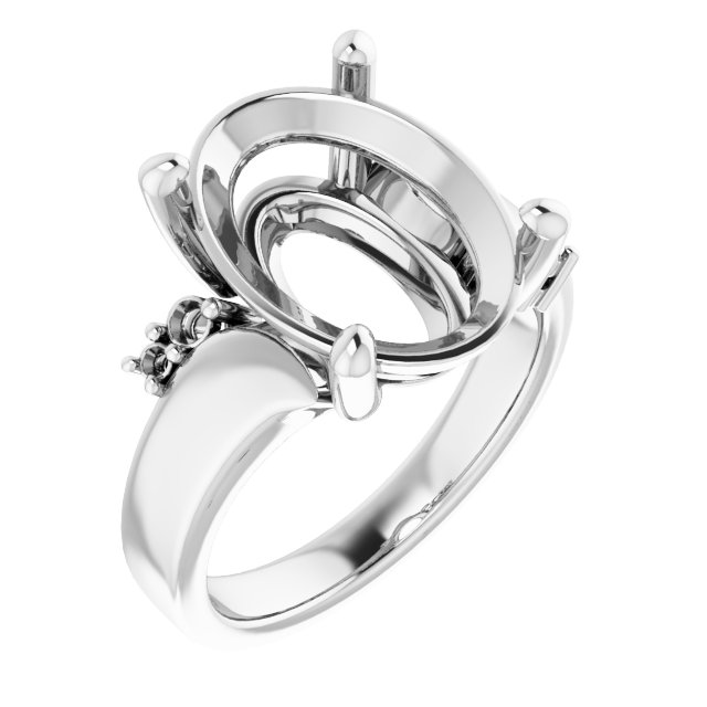 Accented Bypass Engagement Ring