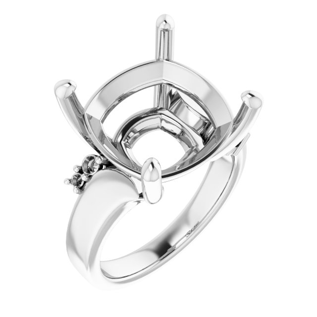 Accented Bypass Engagement Ring