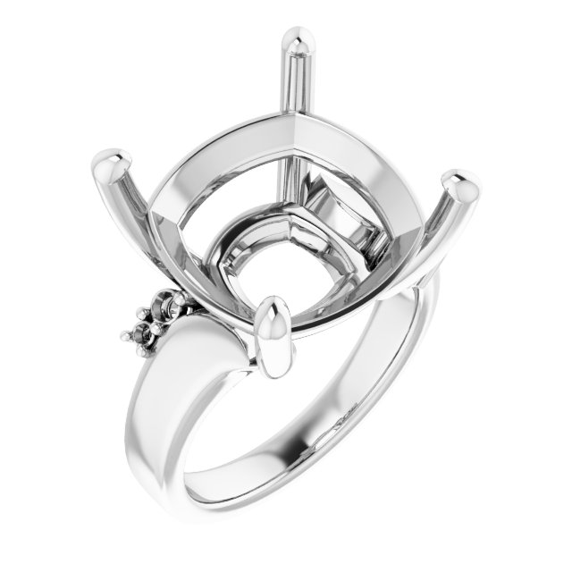 Accented Bypass Engagement Ring