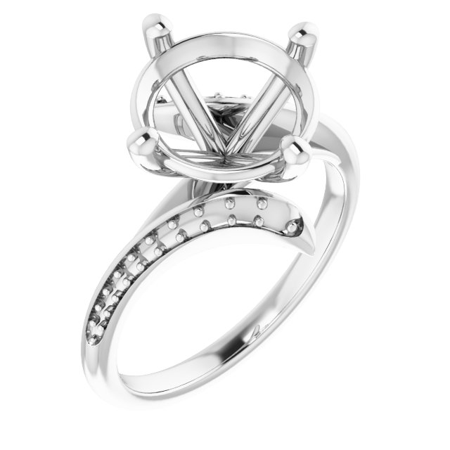 Accented Bypass Engagement Ring