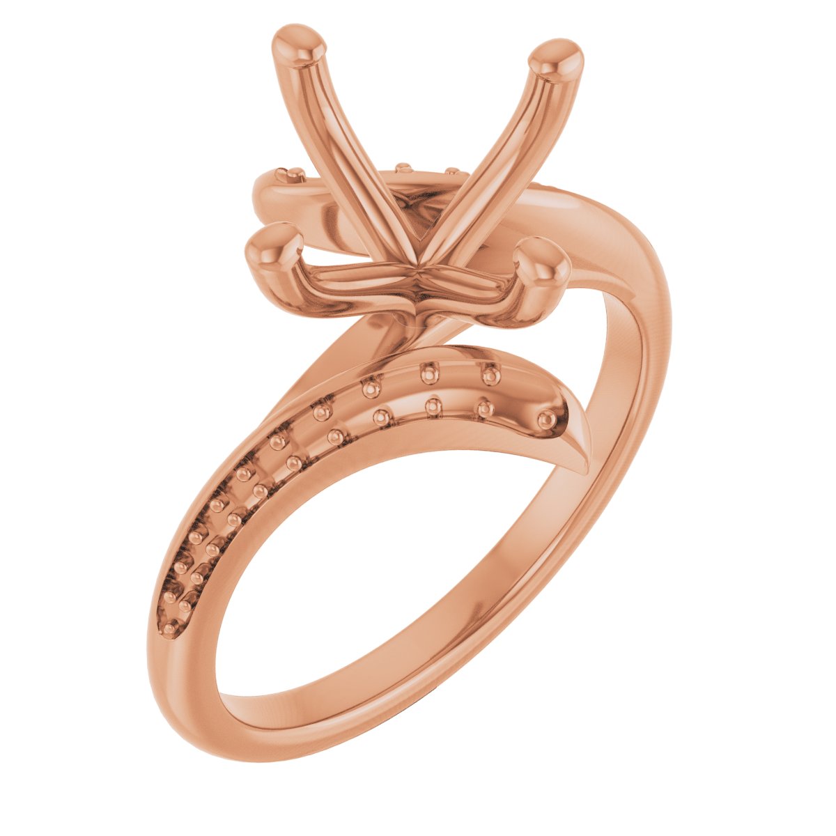 Accented Bypass Engagement Ring