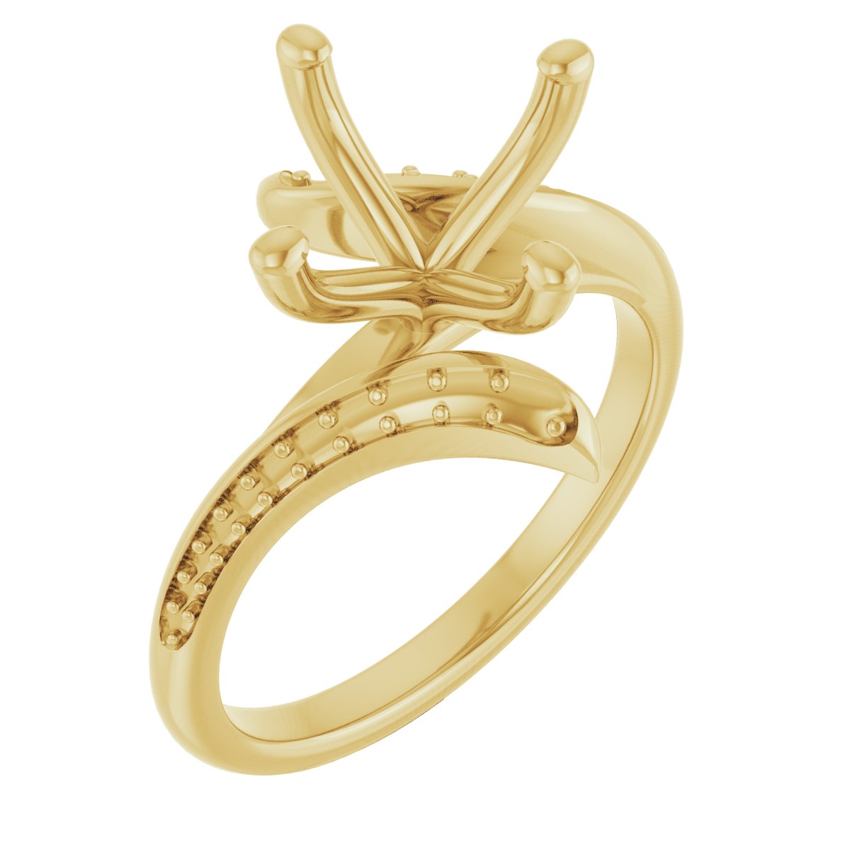 Accented Bypass Engagement Ring