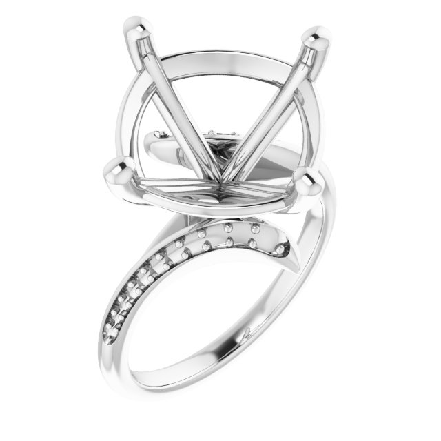 Accented Bypass Engagement Ring