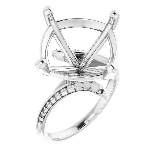 Accented Bypass Engagement Ring