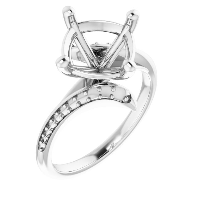 Accented Bypass Engagement Ring