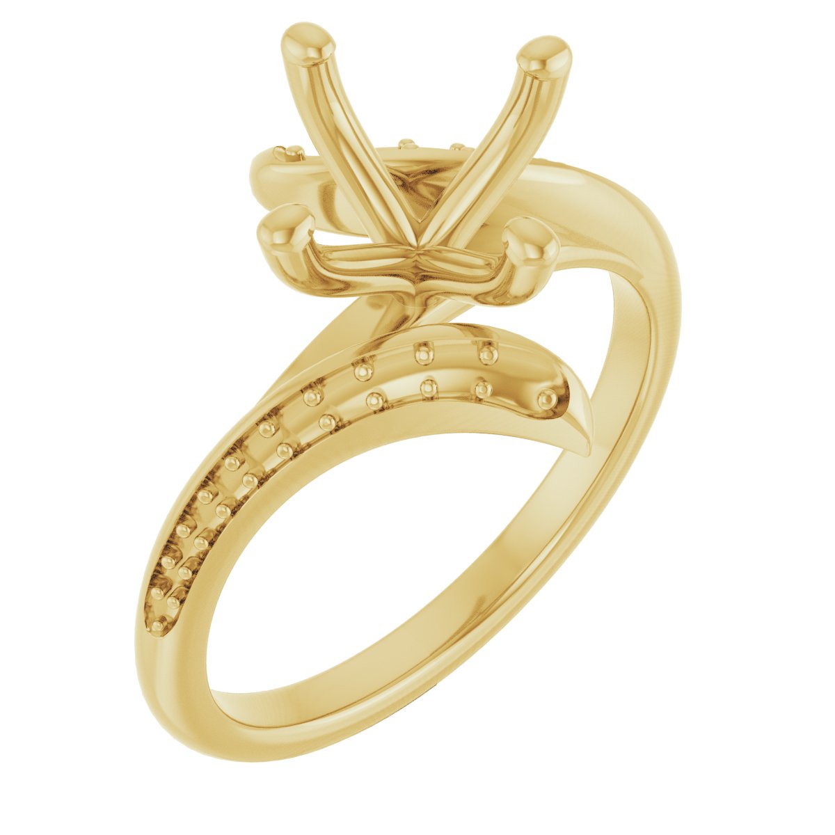 Accented Bypass Engagement Ring