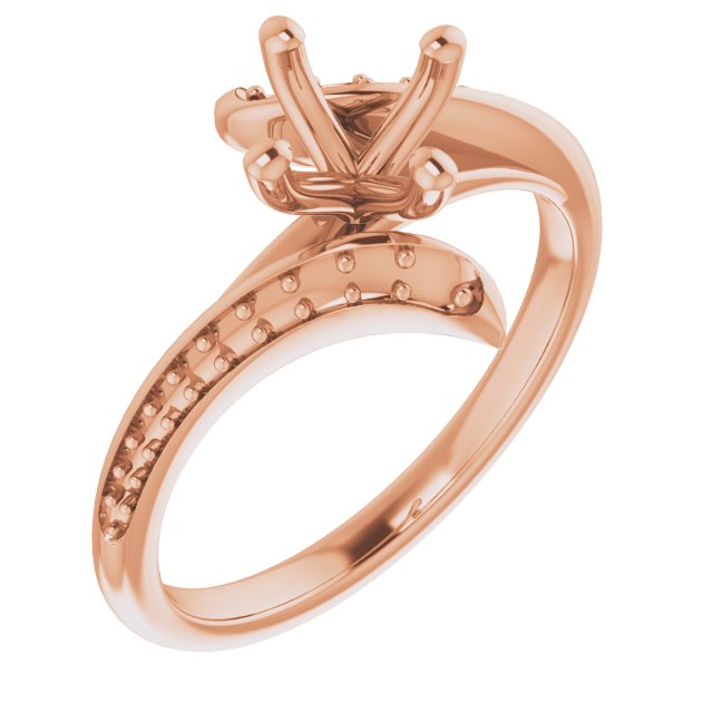 Accented Bypass Engagement Ring