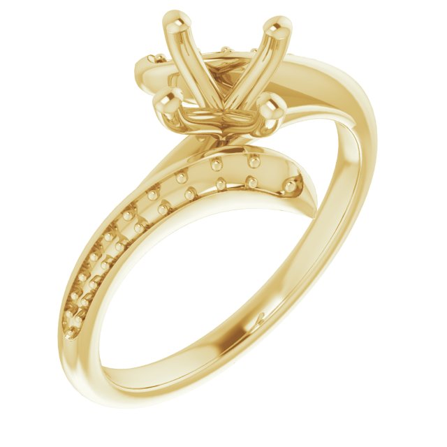 Accented Bypass Engagement Ring