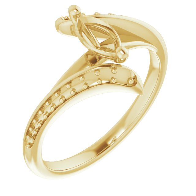 Accented Bypass Engagement Ring