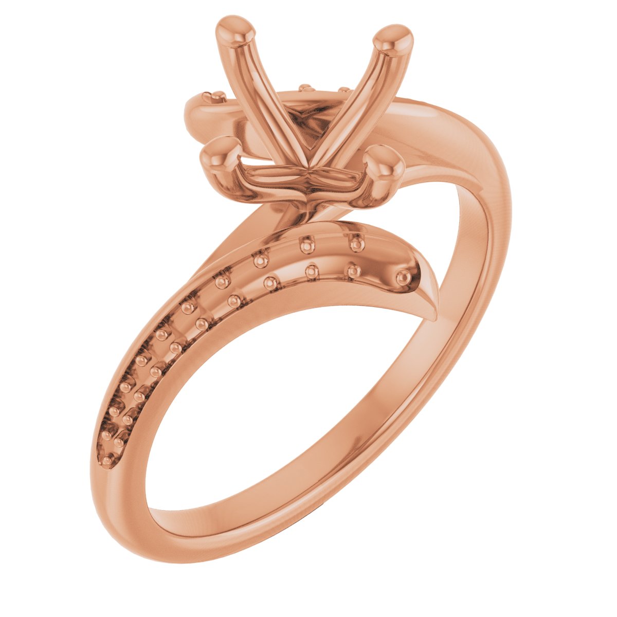 Accented Bypass Engagement Ring