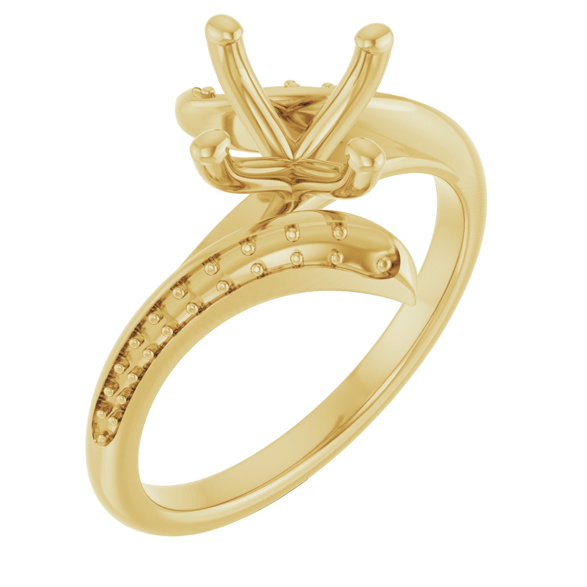 Accented Bypass Engagement Ring