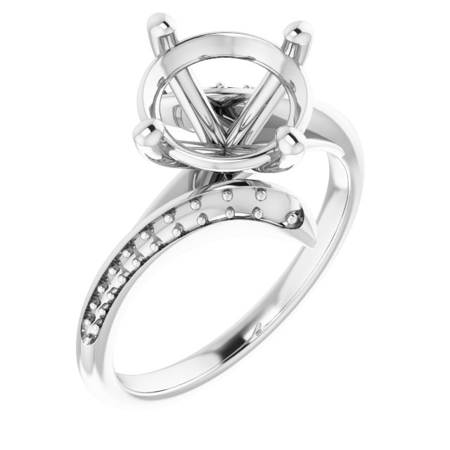 Accented Bypass Engagement Ring