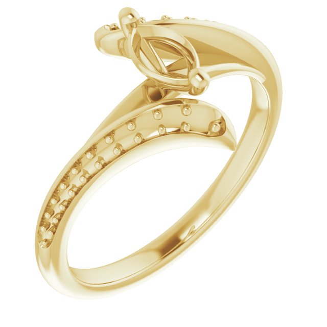 Accented Bypass Engagement Ring