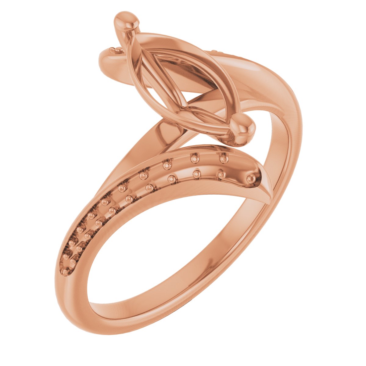 Accented Bypass Engagement Ring