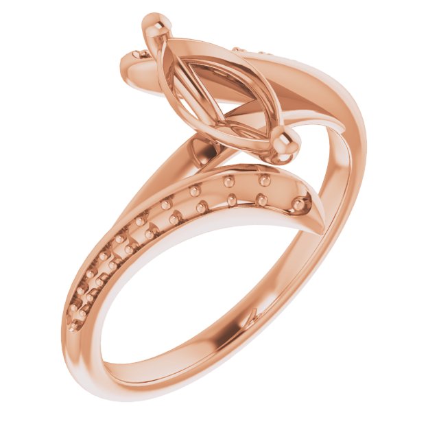 Accented Bypass Engagement Ring