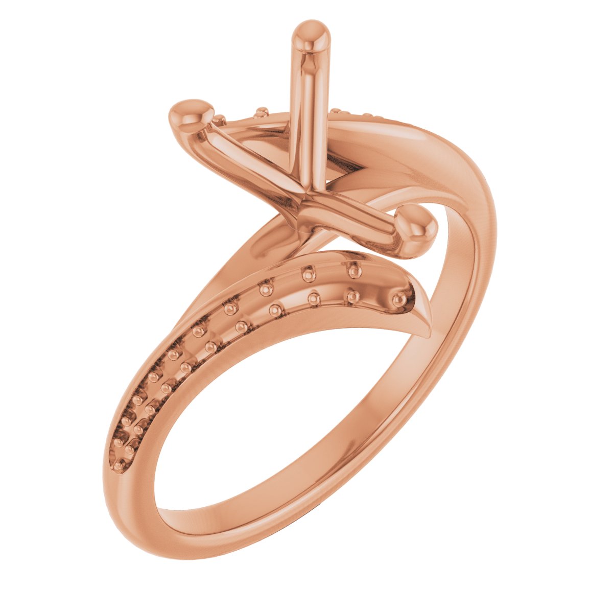 Accented Bypass Engagement Ring