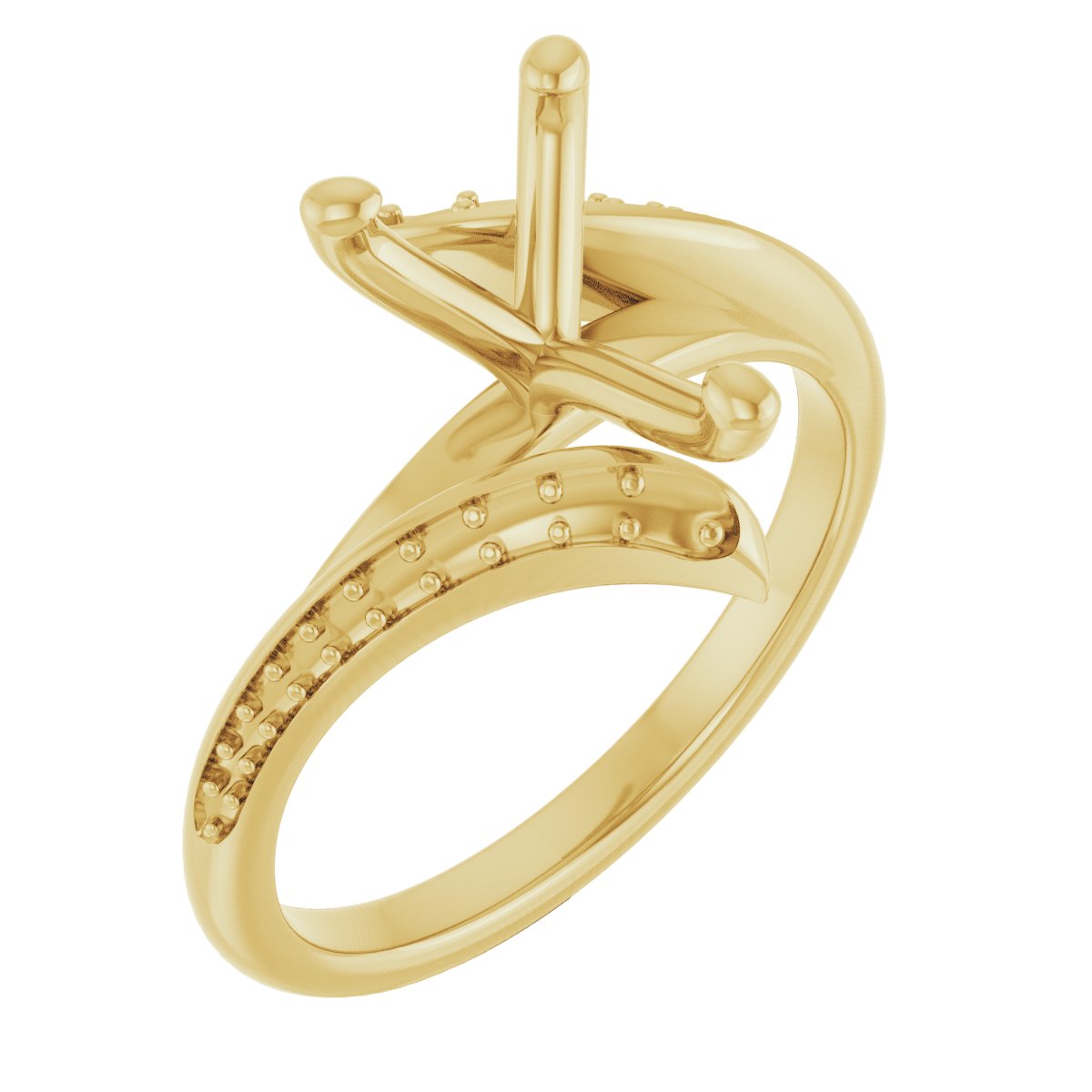 Accented Bypass Engagement Ring