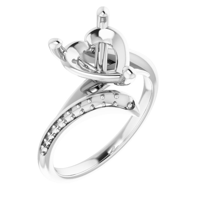 Accented Bypass Engagement Ring