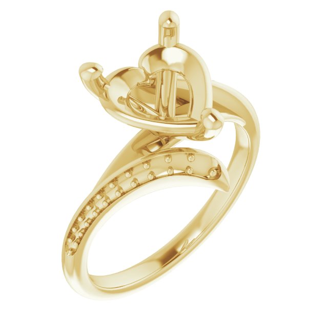 Accented Bypass Engagement Ring