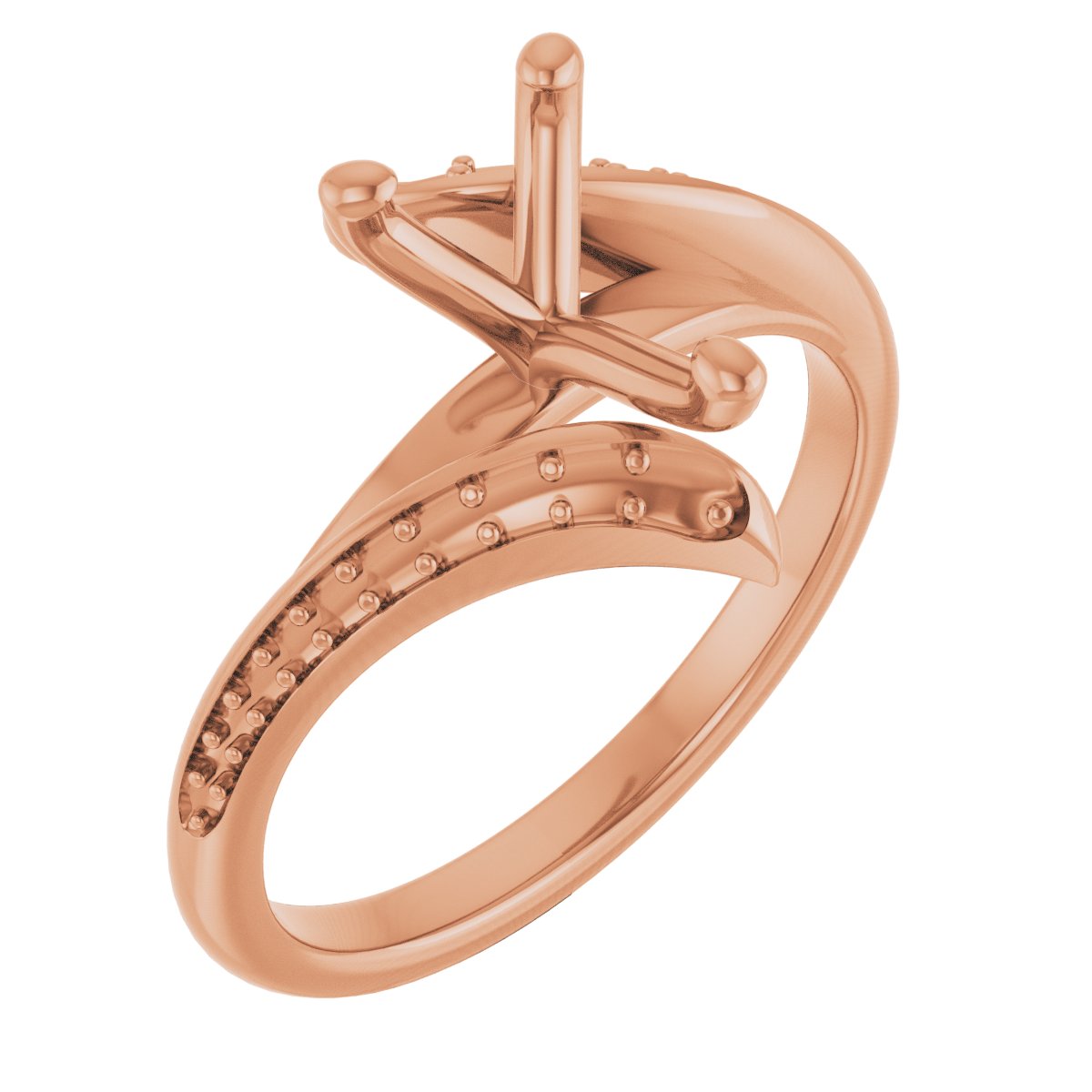 Accented Bypass Engagement Ring