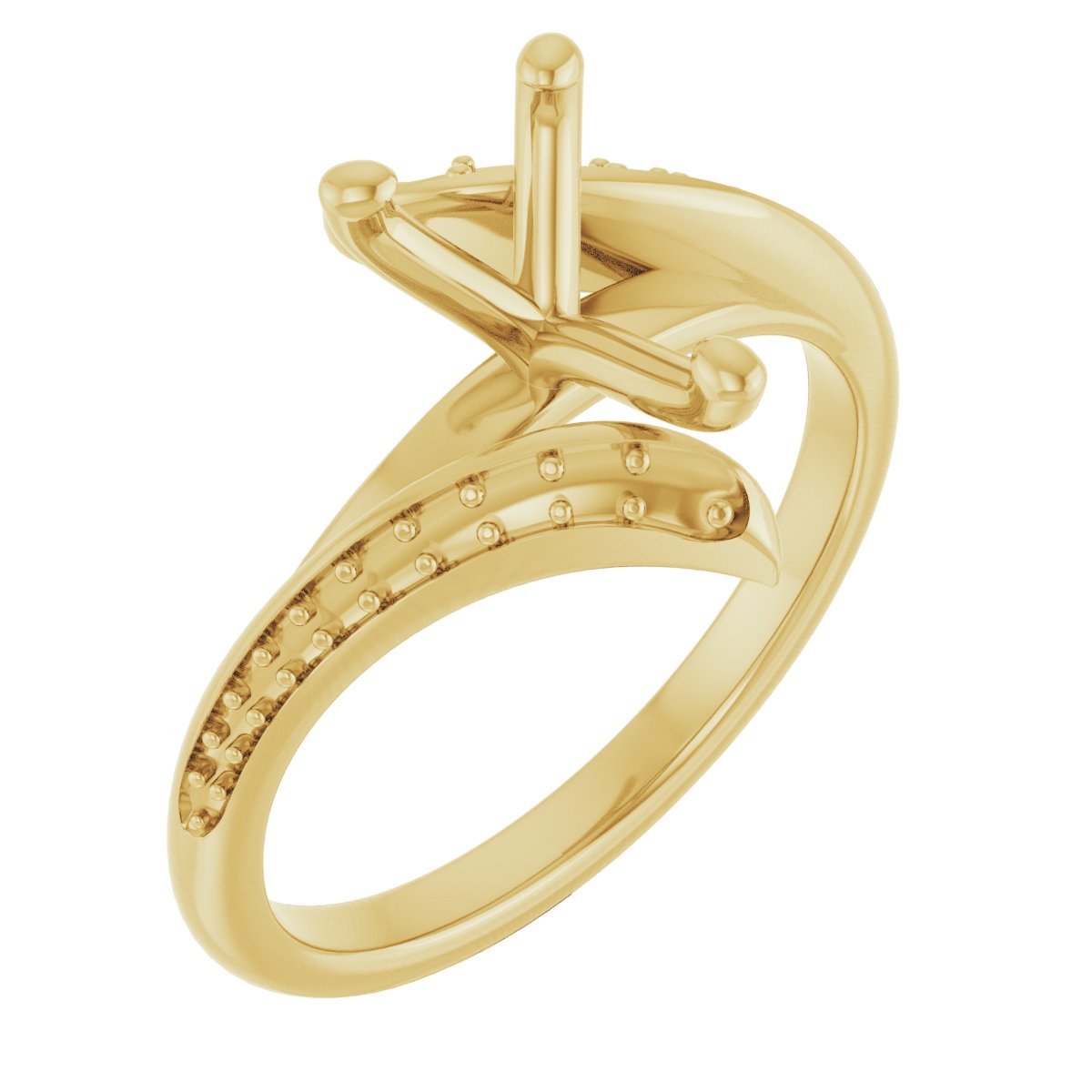 Accented Bypass Engagement Ring