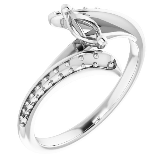 Accented Bypass Engagement Ring