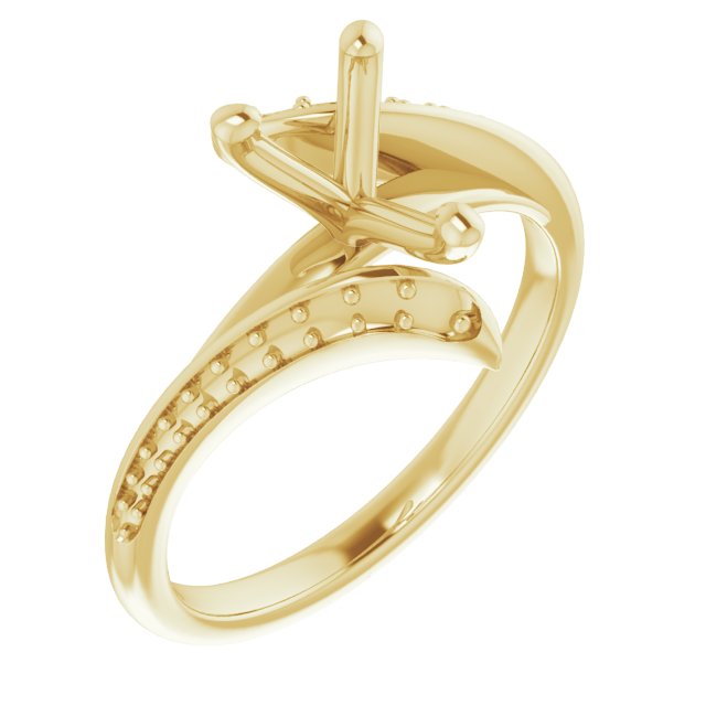 Accented Bypass Engagement Ring