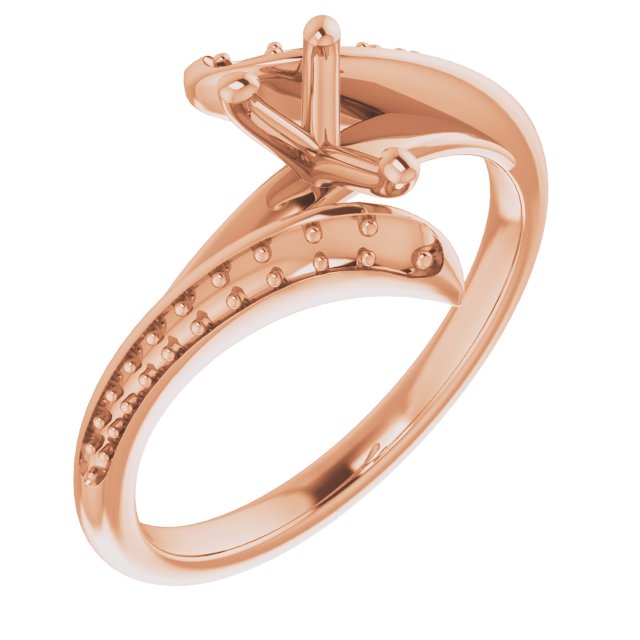 Accented Bypass Engagement Ring