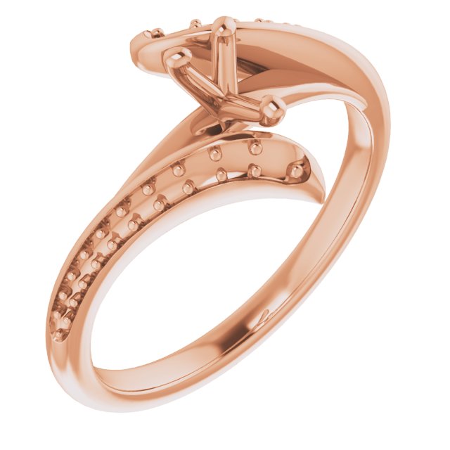Accented Bypass Engagement Ring